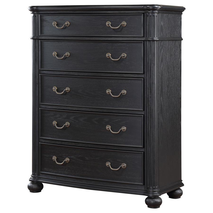Celina - 5-Drawer Bedroom Chest - Black