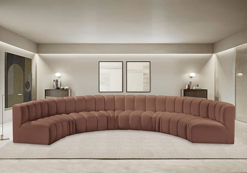 Arc - Faux Leather 8 Piece U-Shaped Modular Sofa