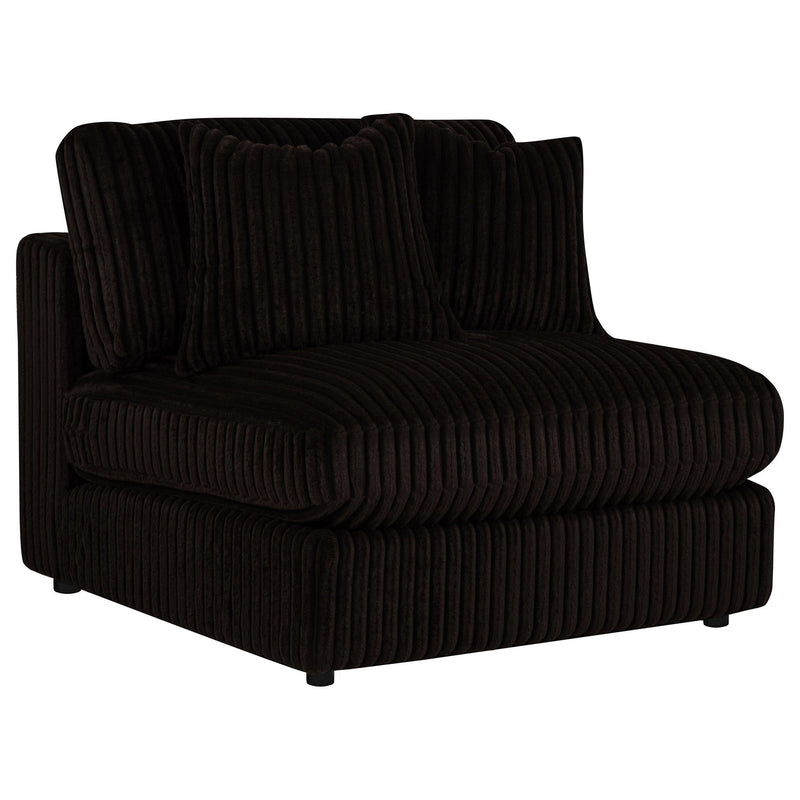 Blaine Upholstered Armless Chair Chocolate