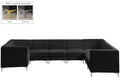 Alina - Modular Sectional 8 Piece - Black - Fabric