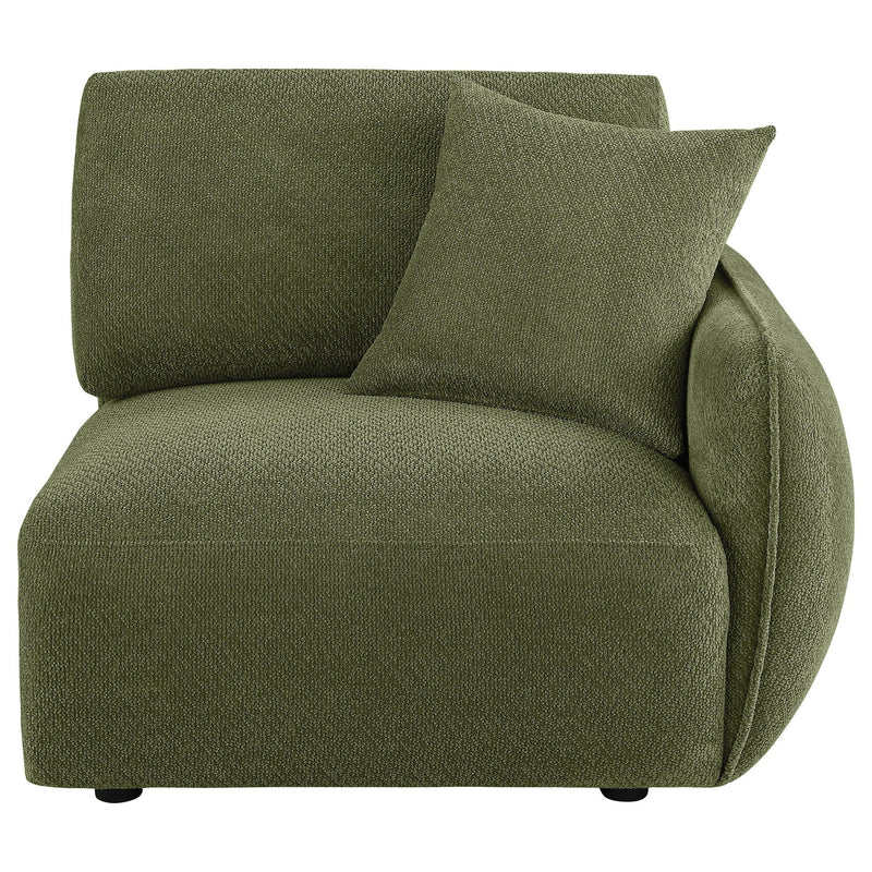 Elysia Chenille Upholstered Modular RAF Chair Green