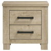 Oakglen - 2-Drawer Nightstand Bedside Table - Weathered Oak