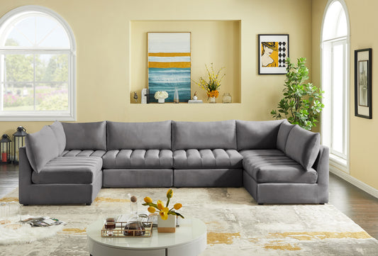 Jacob - Modular Sectional 6 Piece - Grey