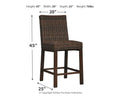 Paradise - Medium Brown - Barstool (Set of 2)