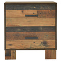 Sidney - 2-Drawer Nightstand - Rustic Pine