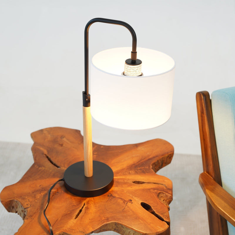Arcus Paniz - Desk Lamp With Cylinder Shade - Black