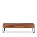 Sara - TV Stand - Walnut & Sandy Black