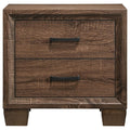 Brandon - 2-Drawer Nightstand - Warm Brown