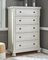 Robbinsdale - Five Drawer Chest - Antique White