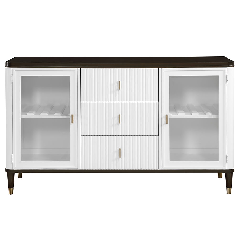 Carena - Server - White & Brown Finish