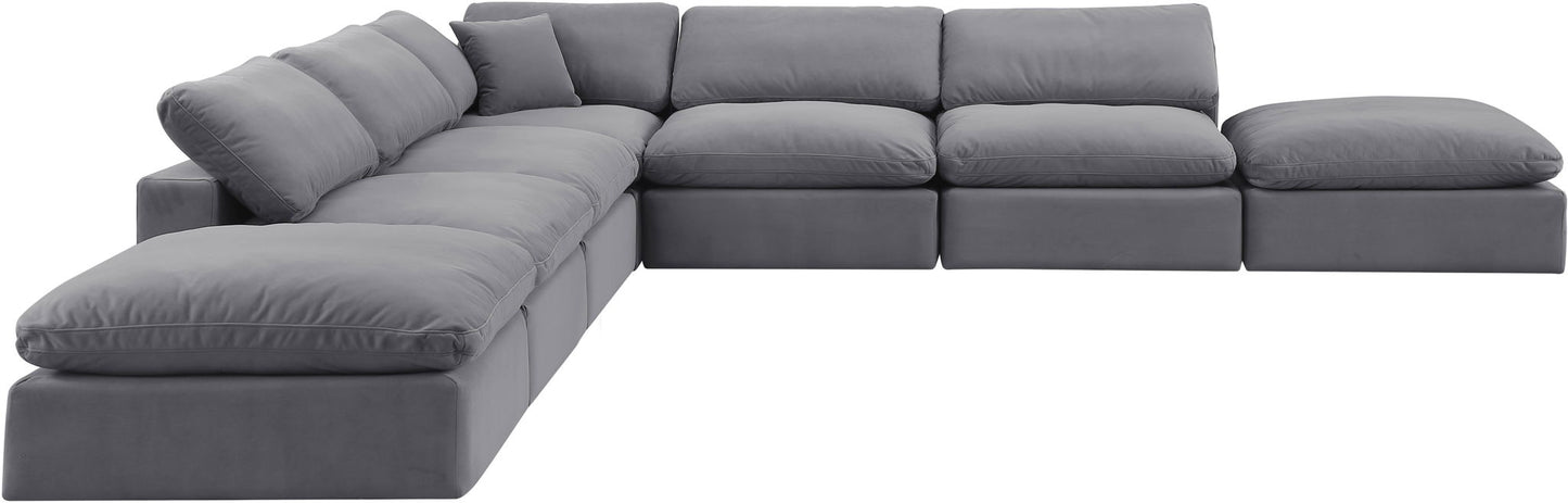 Comfy - 7 Piece Velvet Modular Corner Sectional