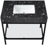 Marmo - Engineered Marble Bathroom Vanity With Black Base