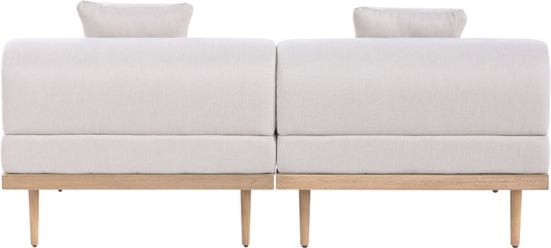 Laguna - 2 Piece Resilient Water Resistant Fabric 71" Outdoor Patio Armless Modular Loveseat