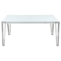 Pauline - Rectangular Glass Top Dining Table - Chrome