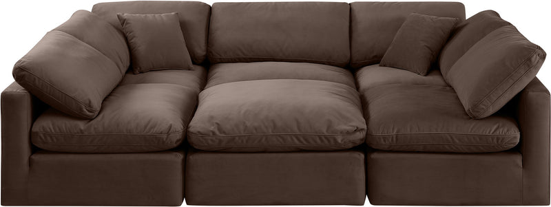 Indulge - Velvet 6 Piece Modular Sectional