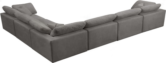 Cozy - Modular Sectional Cloud 6 Piece - Grey