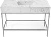 Marmo - Engineered Marble Bathroom Vanity With Chrome Base
