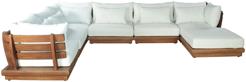 Mirella - 7 Piece Water Resistant Fabric Upholstered Outdoor Patio Modular Sectional