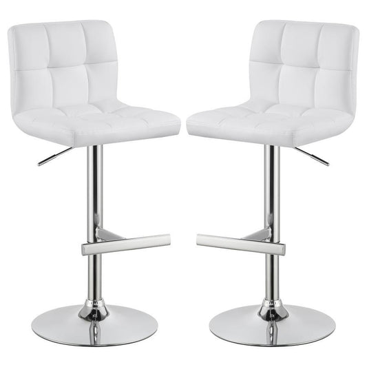 Lenny - Upholstered Adjustable Bar Stool (Set of 2)