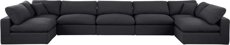 Comfy - 7 Piece Linen Modular Armless Sectional
