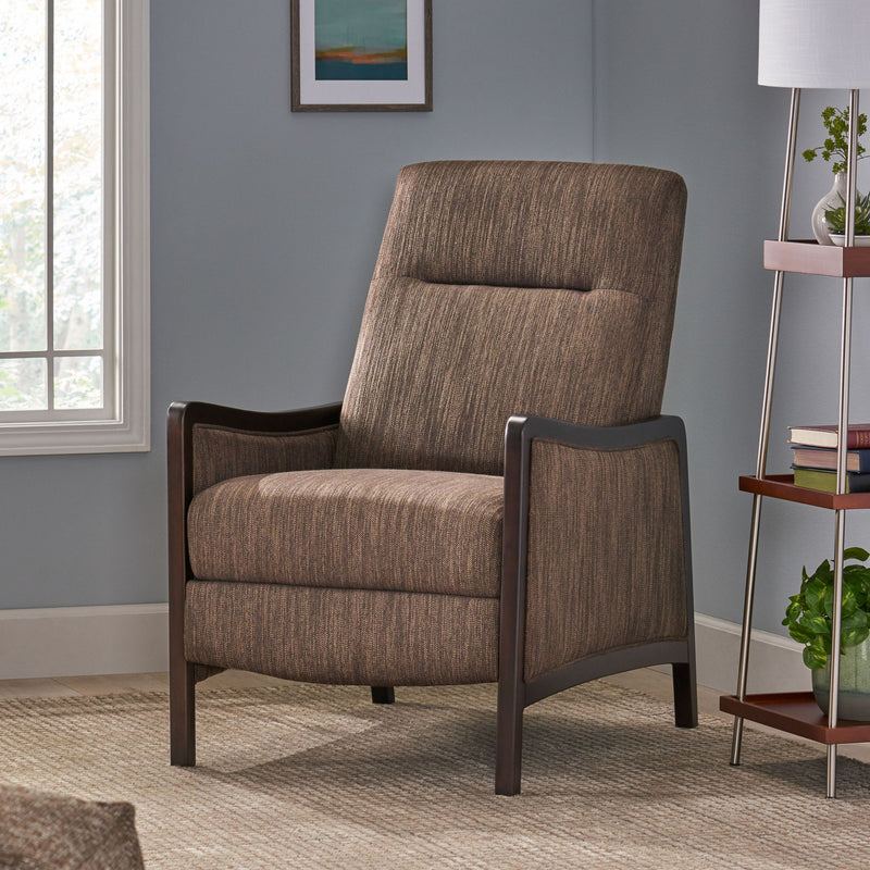 Drury - Contemporary Fabric Upholstered Pushback Recliner