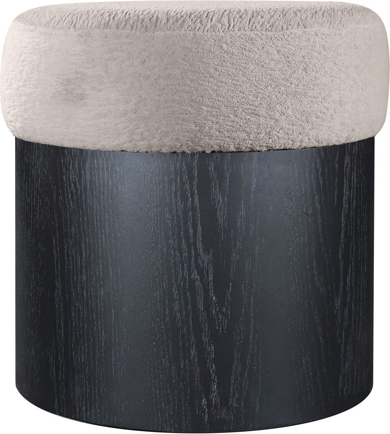 Nimes - Ottoman / Stool With Black Base