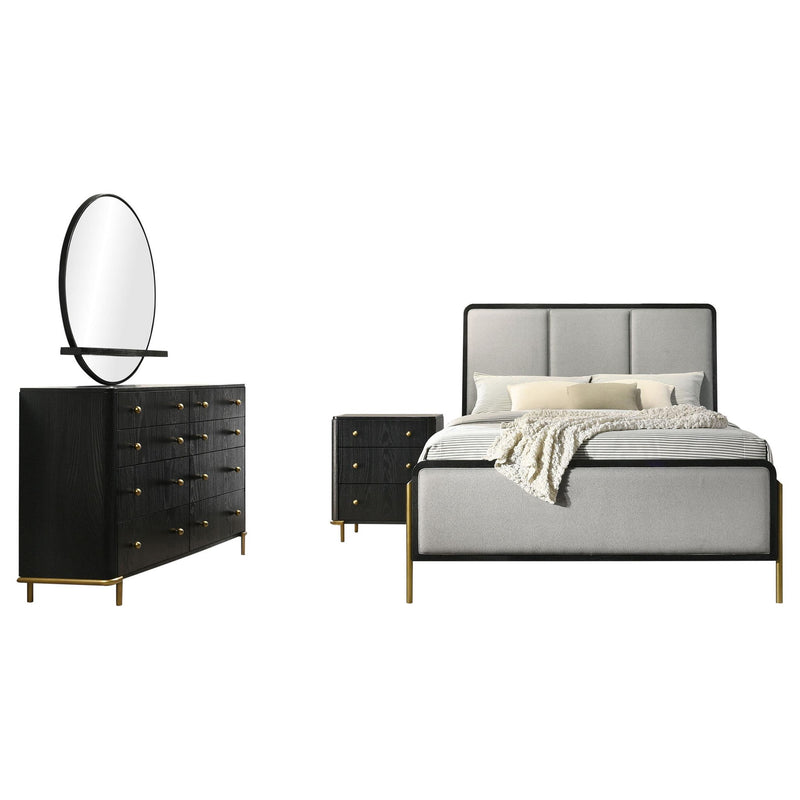 Arini 4-piece Eastern King Bedroom Set Black and Grey