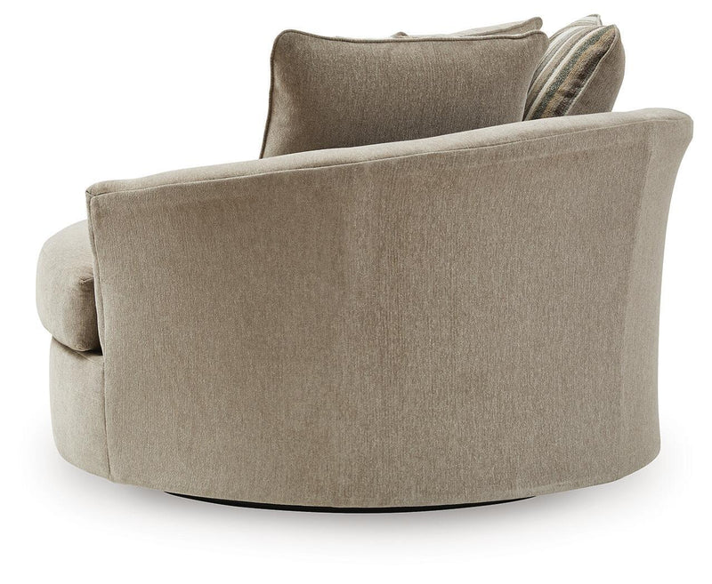 Linenhause - Oversized Swivel Accent Chair - Dune