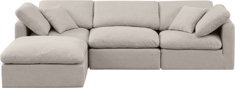Indulge - Linen 4 Piece Modular Sectional With Chaise