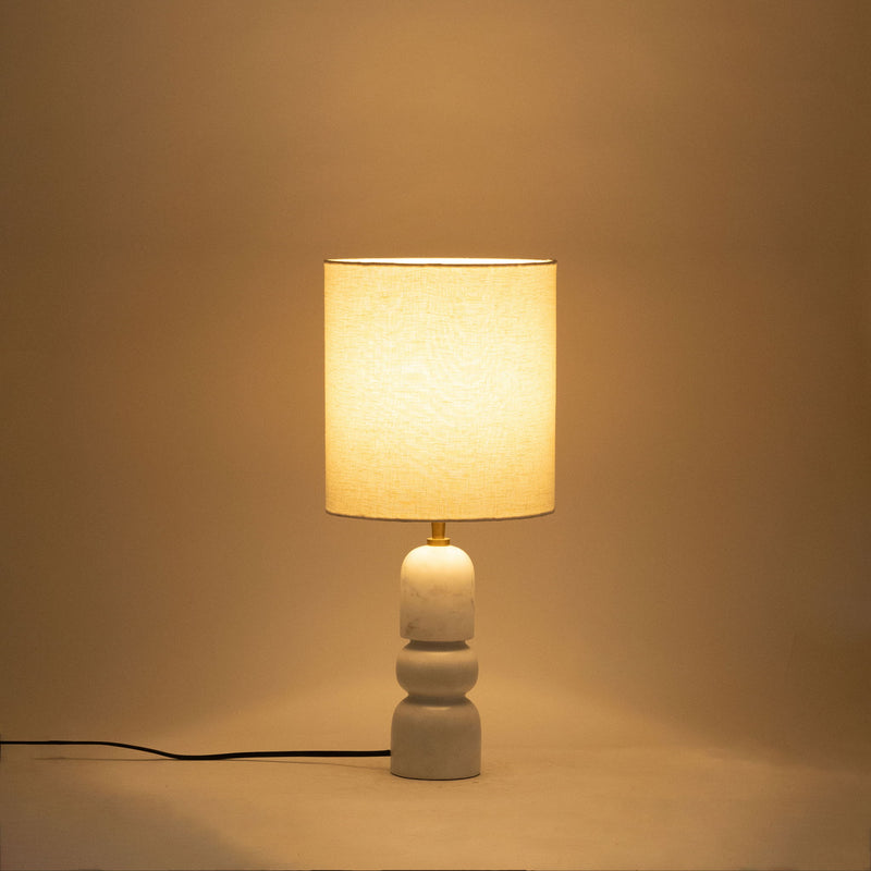 Paros - Base And Linen Textured Fabric Shade Table Lamp