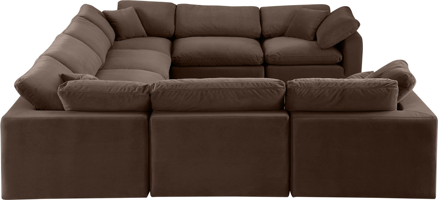 Comfy - 8 Piece Velvet Modular Sectional