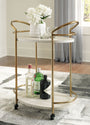 Tarica - Cream / Gold Finish - Bar Cart