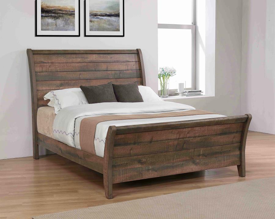 Frederick - Wood Sleigh Bed