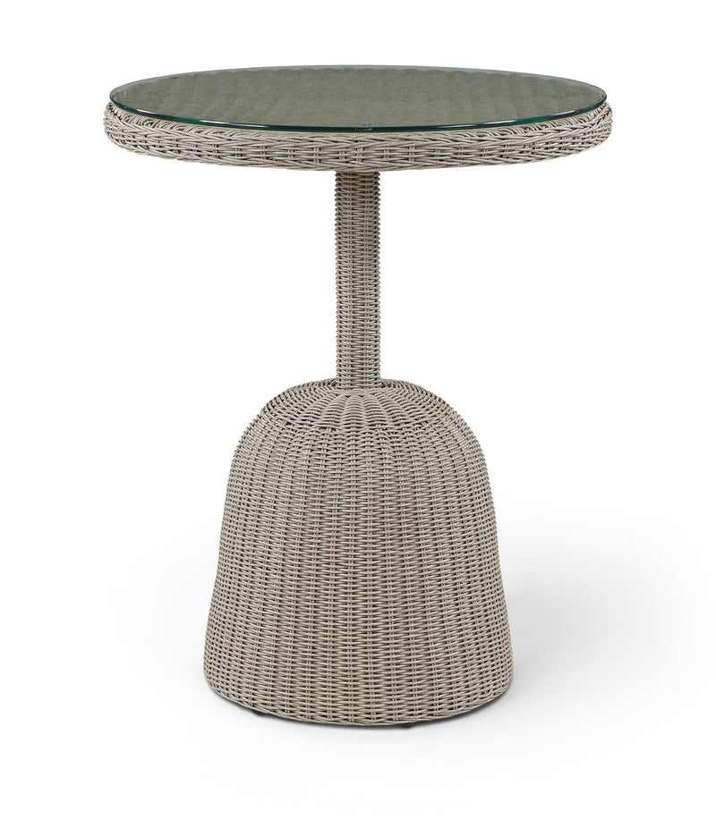 Seacrest - Tempered Glass Top And Wicker Outdoor Patio Counter Height Table