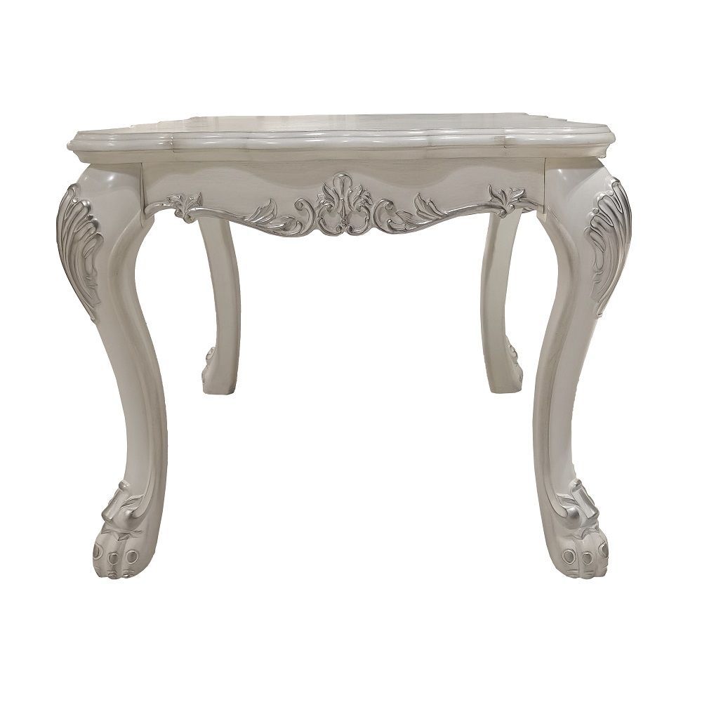 Dresden End Table - Bone White Finish