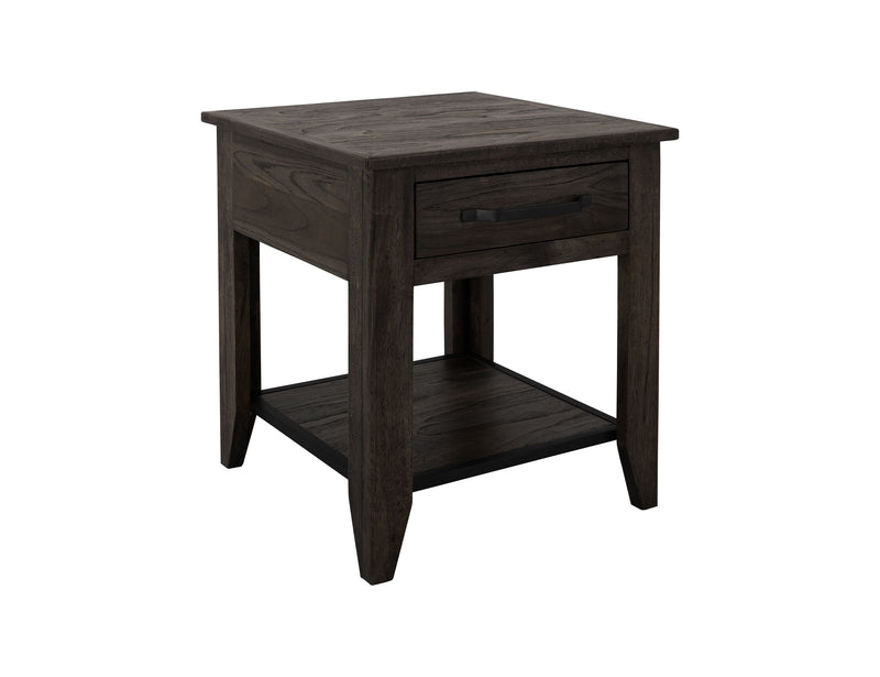 Teak - End Table - Oil Black