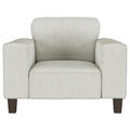 Deerhurst - Upholstered Track Arm Tufted Accent Chair - Greige