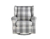 Patli - Swivel Chair With Glider - Gray Fabric