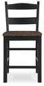 Valebeck - Black / Brown - Barstool (Set of 2)