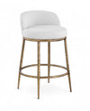 Ferro - Upholstered Counter Stool With Brushed Gold Base