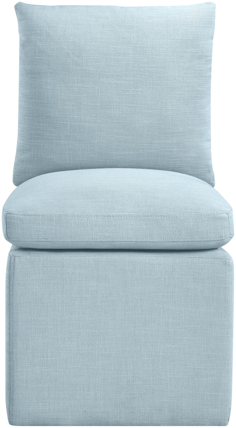 Nelori - Linen Textured Performance Fabric Upholstered Dining Chair (Set of 2)