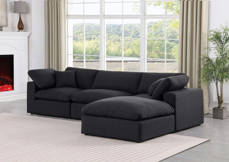 Comfy - 4 Piece Linen Fabric Modular Sectional With Chaise