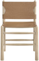 Santos - Vegan Leather Upholstered Dining Chair With Stained Natural Base (Set of 2)