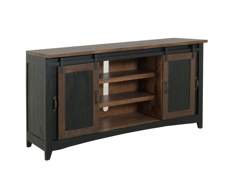 Pueblo - TV Stand / Console / Wall Unit - Black / Medium Brown