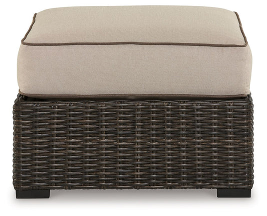 Coastline Bay - Brown - Ottoman With Cushion