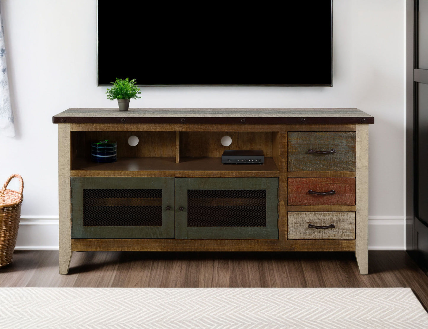 Antique - TV Stand with Drawers