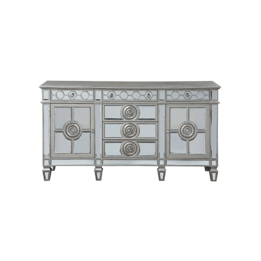 Varian - Server - Mirrored & Antique Platinum - 36"