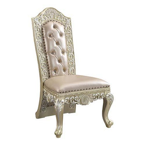 Vatican - Side Chair (Set of 2) - PU & Champagne Silver Finish