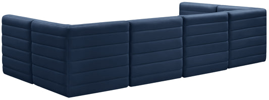 Quincy - Modular Sectional 6 Piece - Navy - Fabric