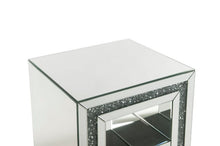 Noralie - End Table With 2 Tier Shelf - Mirrored & Faux Diamonds - 24"